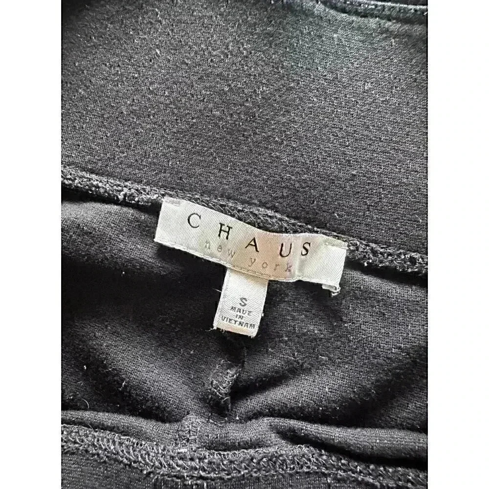 CHAUS NY Black womans riding leggings Size small classic casual wide band - Picture 3 of 3
